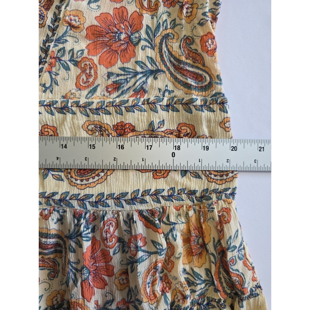 Bila Cream Multicolor Boho Floral Midi Dress - Picture 7 of 11